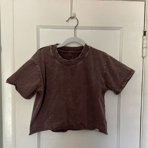 Girls Distressed Purple T-Shirt